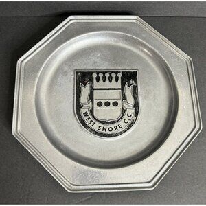 West Shore Country Club Pewter Plate Charger 10.5" Bon Chef Octagon *READ